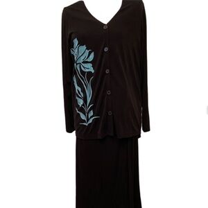 CAROLYN STRAUSS NEW Dress & Cardigan Stretchy Gift